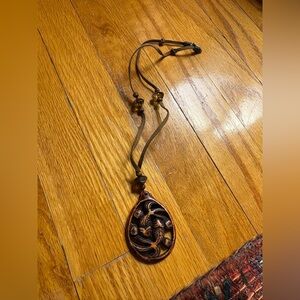 Artisan Brown Pendant Necklace
